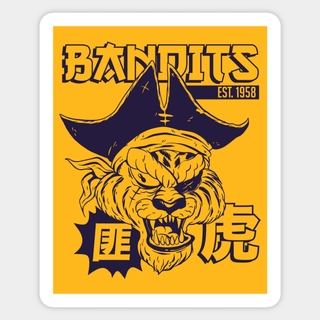 Chinese Bandits, Established 1958 Sticker by SLAG_Creative